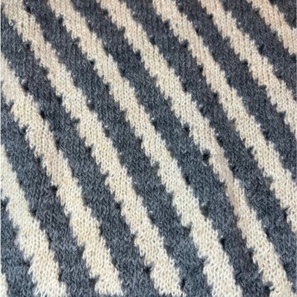 NWT ZARA Openwork Striped Pullover Knit Sweater‎ Open structure spun fabric Sz L - Picture 11 of 13